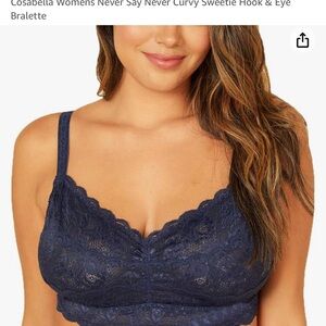 Cosabella Never Say Never Curvy Bralette in Navy